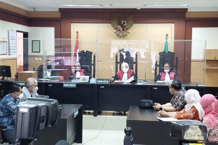 Sidang perdata kasus program tabung tanah di Pengadilan Negeri Tangerang, Kota Tangerang, Selasa (18/1/2022).