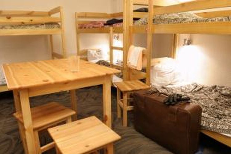 Ilustrasi - Hostel dengan kamar tipe dorm room.