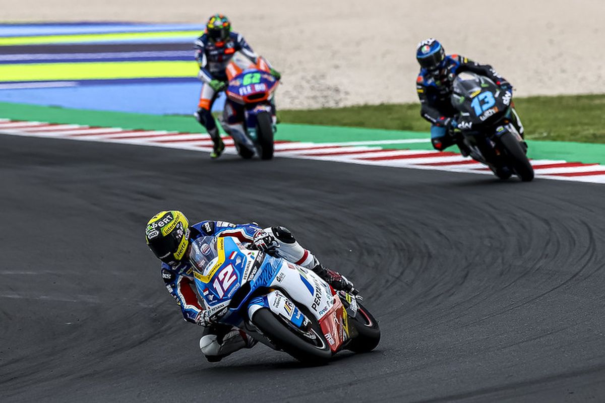 Tom Luthi saat berlaga pada Moto2 San Marino 2021