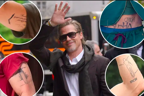 8 Makna Tato Brad Pitt, dari Inisial Keluarga hingga Tengkorak