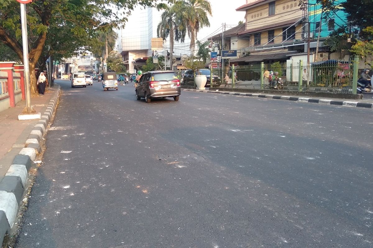 Lokasi depan tawuran yang terjadi di depan Pasar Raya Manggarai  sore ini, Selasa (3/9/2019)