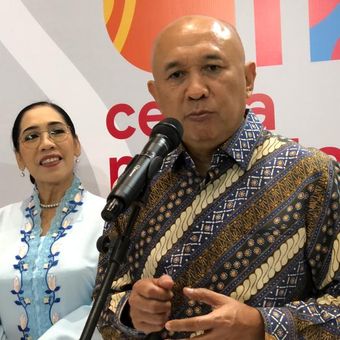 Menteri Koperasi dan UKM Teten Masduki saat ditemui di Jakarta, Selasa (28/11/2023). 