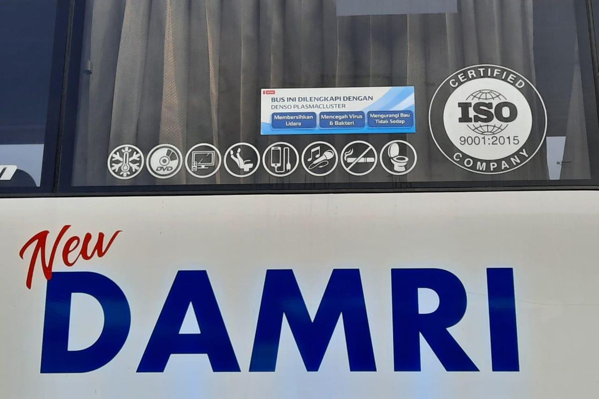 Bus Damri dengan Ion Plasmacluster