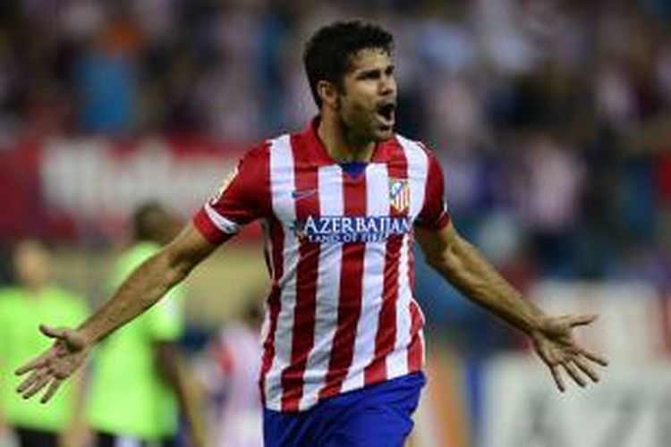 Penyerang Atletico Madrid Diego Costa.