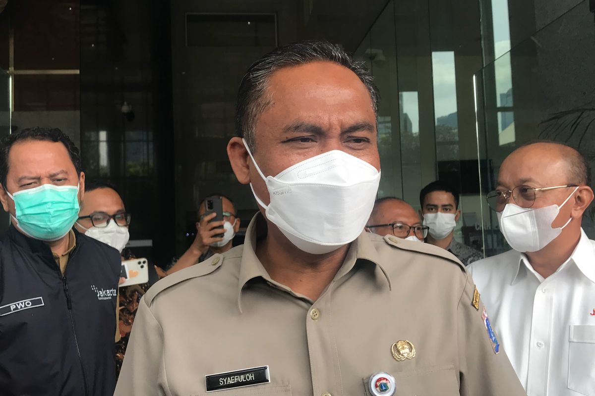 Kepala Inspektorat DKI Jakarta, Syaefulloh Hidayat bersama rombongan Pemerintah Provinsi DKI dan Jakpro kunjungi Komisi Pemberantasan Korupsi (KPK), Selasa (9/11/2021).