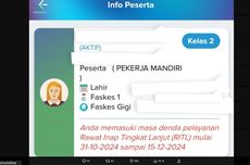 BPJS Kesehatan Muncul Tulisan "Anda Memasuki Masa Denda Pelayanan Rawat Inap", Apa Artinya?