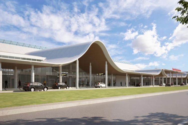 Desain Bandara Jenderal Besar Soedirman di Purbalingga, Jawa Tengah, mengadopsi konsep dynamic meets geometric.