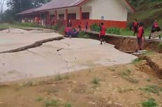 Halaman Sekolah di Toraja Utara Ambles dan Retak, Murid Diliburkan