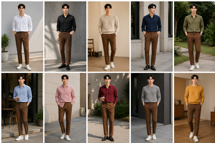 Celana Coklat Cocok dengan Baju Warna Apa? Ini 10 Kombinasi Terbaiknya