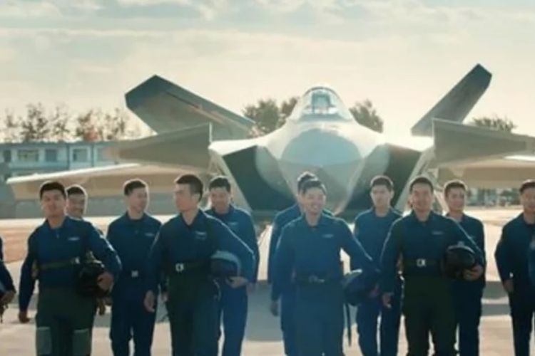 Para pilot Angkatan Udara Tentara Pembebasan Rakyat (PLA) China dalam video kampanye perekrutan yang dirilis pekan lalu.