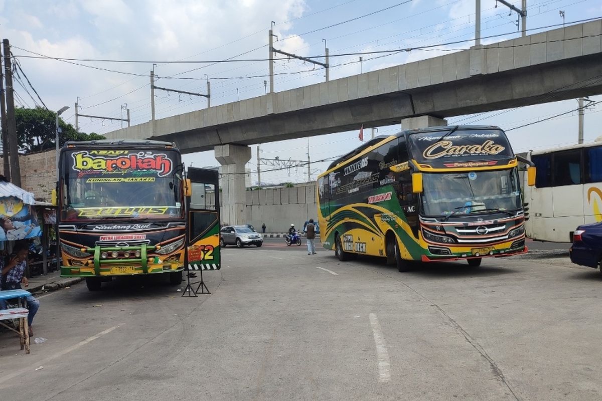 Suasana Terminal Lebak Bulus, Cilandak, Jakarta Selatan, pada Rabu (9/3/2022). 