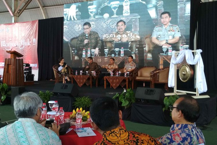 Diskusi kebangsaan yang diselenggarakan Alumni Tilik Merto (ATM) 2018 di Seminari Menengah St Petrus Canisius Mertoyudan, Kabupaten Magelang, Sabtu (30/6/2018).
