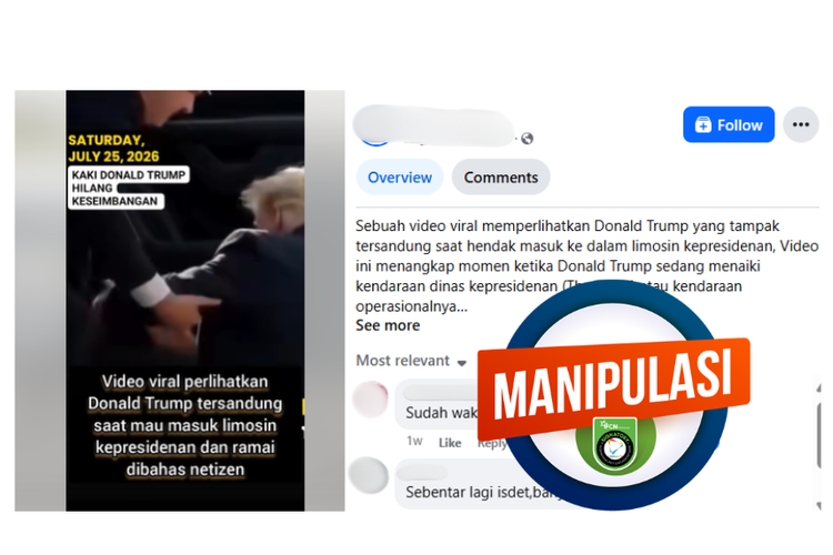 INFOGRAFIK: Video Donald Trump Jatuh Saat Akan Naik Mobil adalah Hasil Rekayasa