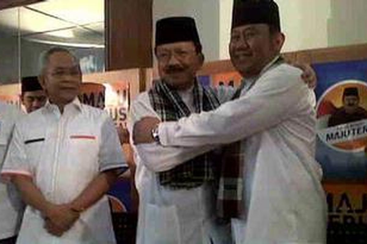 Fauzi Bowo dan Nachrowi Ramli cagub dan cawagub DKI Jakarta mendeklarasikan diri di Fauzi Centre, Jalan Diponegoro 61 A, Jakarta, Senin (19/3/2012).