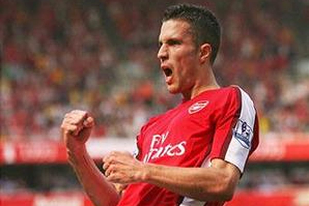 Penyerang Arsenal, Robin van Persie.