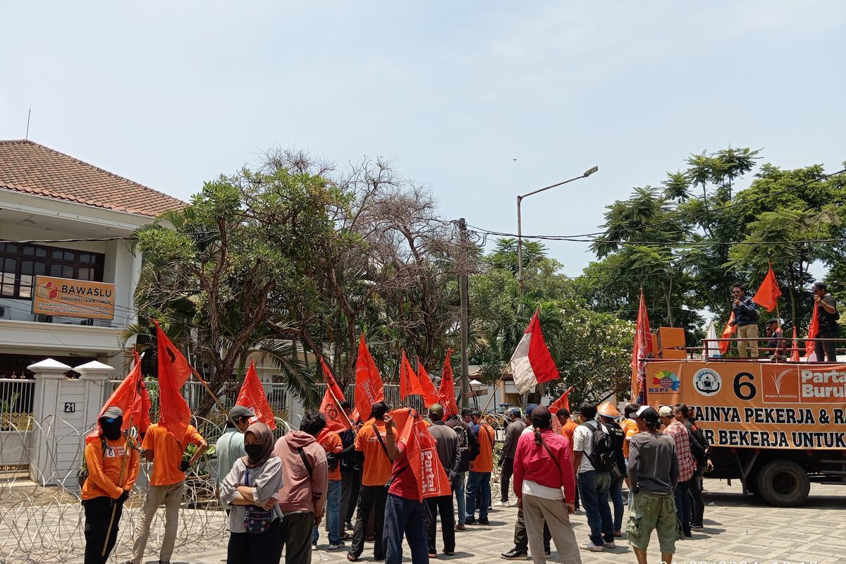 Buruh Jatim Keberatan Kebijakan Usia Pensiun Pekerja 59 Tahun