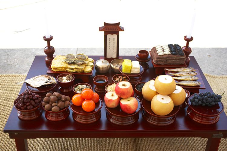 Charyesang, meja tempat makanan untuk upacara peringatan