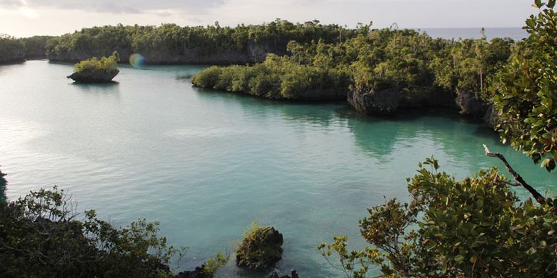 Pulau Baer disebut-sebut sebagai Raja Ampat-nya Kota Tual di Maluku. Foto diambil Sabtu (4/8/2018).