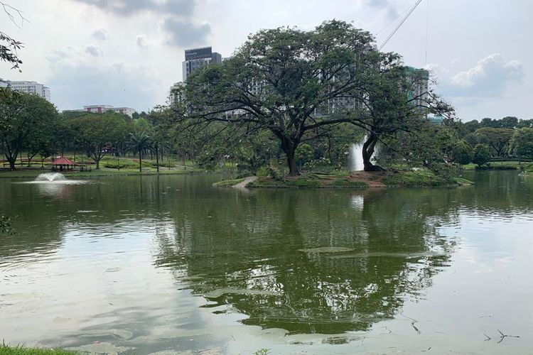 Stadion Kuala Lumpur, yang menjadi venue laga Brunei vs Indonesia di Piala AFF 2022, terhubung langsung dengan taman Tasik Permaisuri.