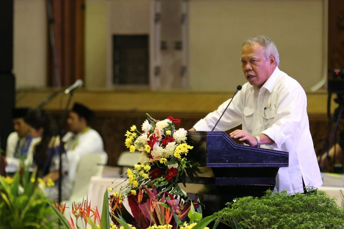 Menteri PUPR Basuki Hadimuljono dalam Rapat Koordinasi Penyelamatan Danau Prioritas Nasional di Kementerian LHK, Selasa (26/3/2019).
