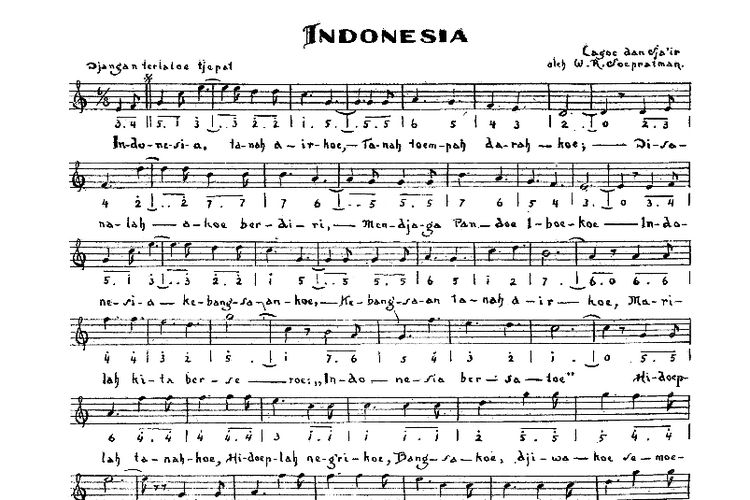 Lagu Indonesia Raya adalah lagu nasional ciptaan Ibu Sud 