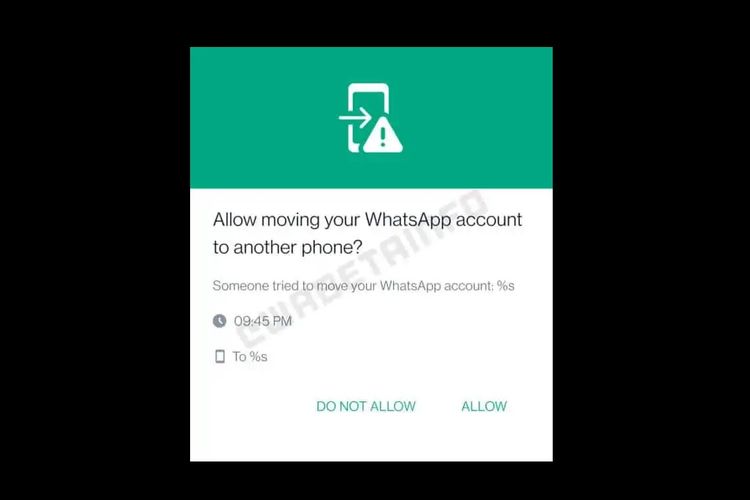 Fitur peringatan login WhatsApp di perangkat lain