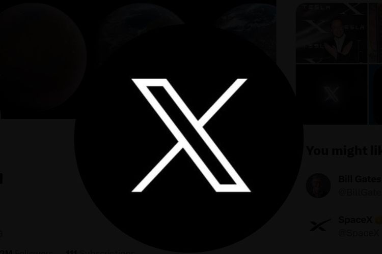 Logo Twitter baru X