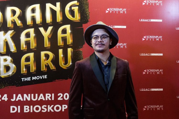 Artis peran Derby Romero saat ditemui di gala premiere film Orang Kaya Baru di Plaza Senayan, Jakarta Pusat, Senin (21/1/2019).