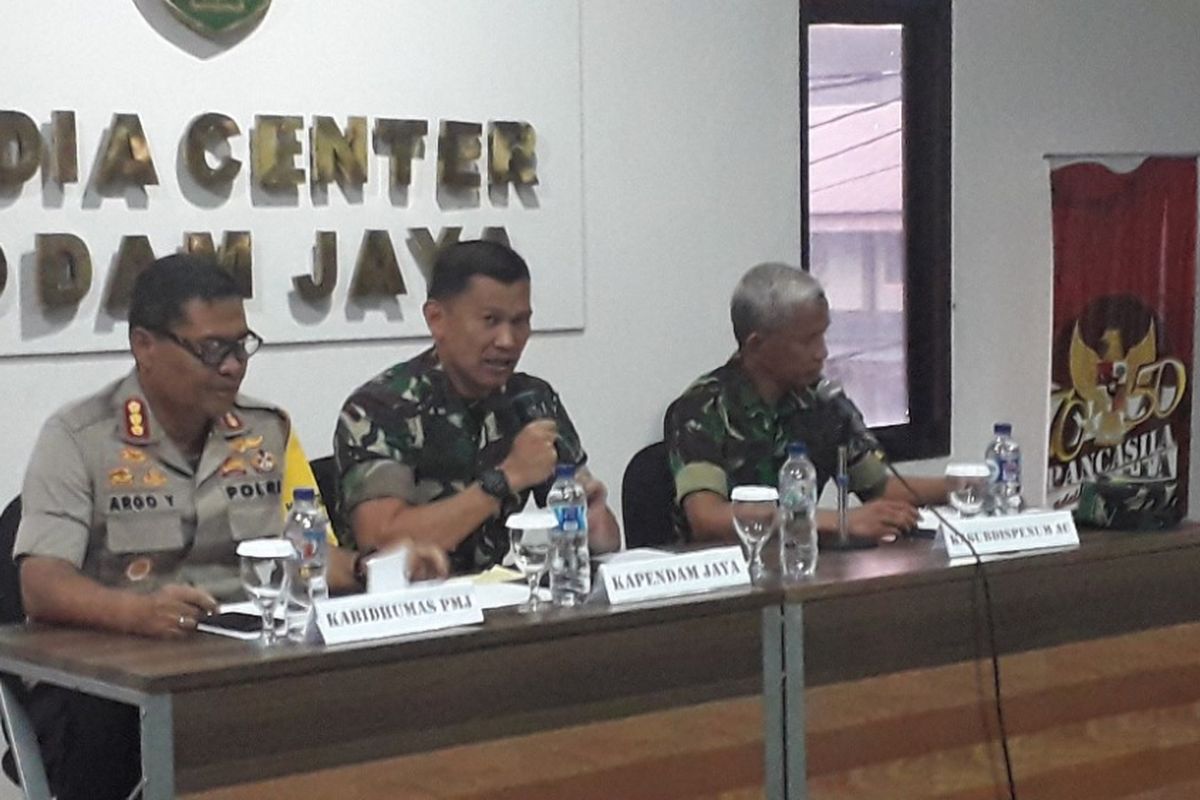 Konferensi pers kasus penembakan Letkol Cpm Dono Kuspriyanto di Media Center Kodam Jaya, Rabu (26/12/2018).