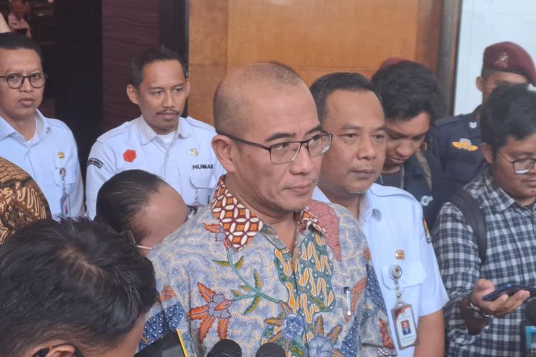 Ketua KPU Hasyim Asy'ari saat ditemui di Hotel Merlyn Park, Jakarta Pusat, Kamis (25/1/2024). 