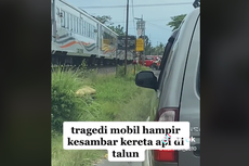 Viral, Video Mobil Nyaris Tersambar KA Gajayana di Perlintasan Tanpa Palang, Kereta Sampai Berhenti Mendadak, KAI: Tidak Ada Laporan