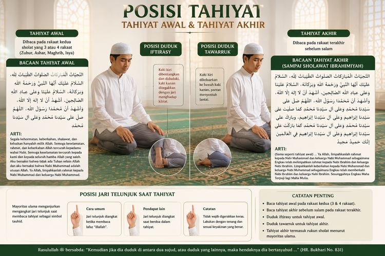 Bacaan Tahiyat Awal & Akhir Lengkap: Perbedaan & Teks