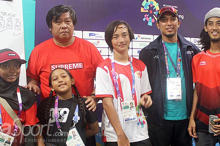 Atlet dan pelatih Skateboard Indonesia, siap mempersembahkan medali cabang skateboard untuk Indonesia di Asian Games 2018 di Palembang.