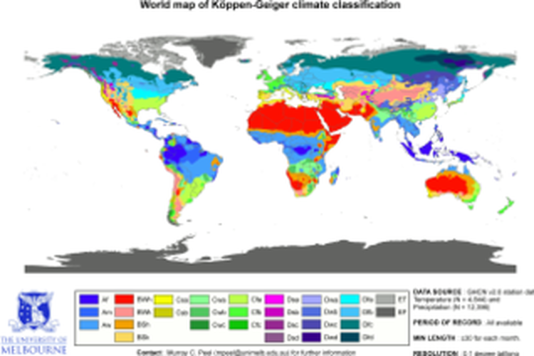 Klasifikasi tipe iklim Koppen