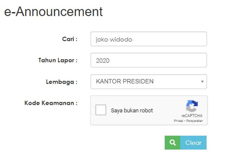 LKHPN Jokowi