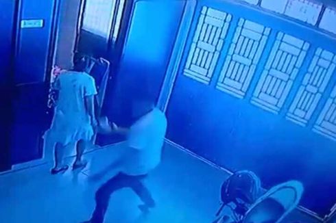 Aksi KDRT Terekam Kamera CCTV, Anak Korban Terlihat Melompat Ketakutan