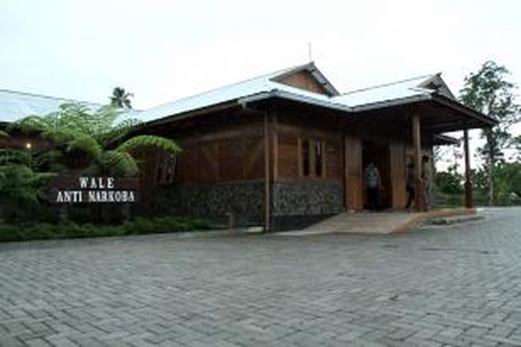 Bangunan Meseum Wale Anti Narkoba yang didirikan di Kompleks Museum Pinawetengan, Tompaso, Minahasa.