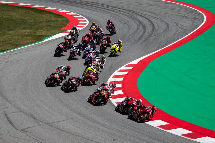 Pertamina Enduro VR46 Racing Team saat berlaga pada MotoGP Catalunya 2024