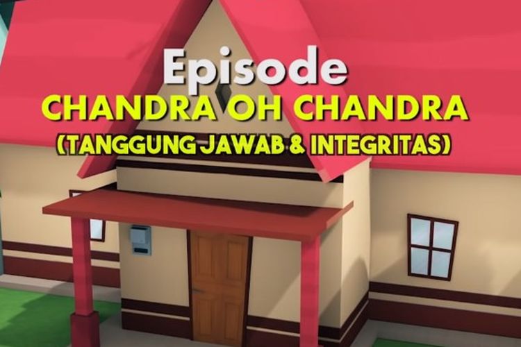 Tangkapan layar program Belajar dari Rumah TVRI 13 Mei 2020 Kelas 1-3 SD, Sahabat Pelangi: Episode Chandra Oh Chandra (Tanggung Jawab dan Integritas).