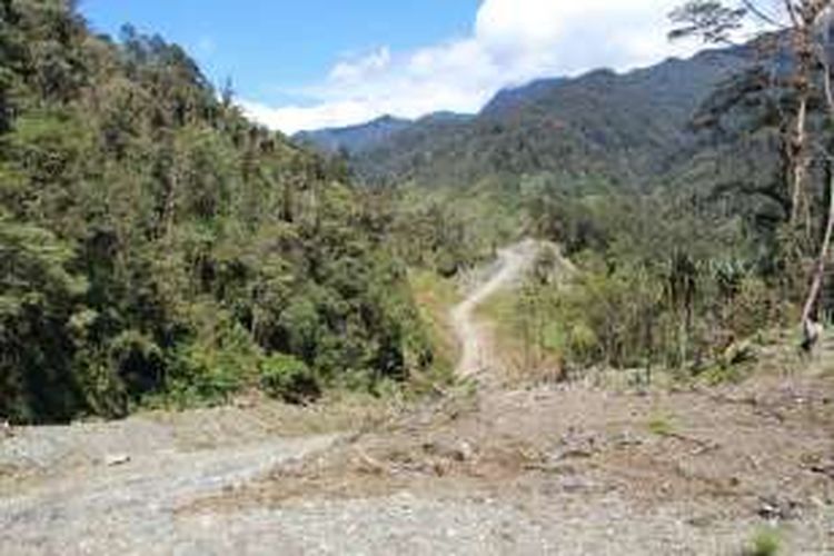 Jalan Trans Papua dari Wamena ke Mamugu