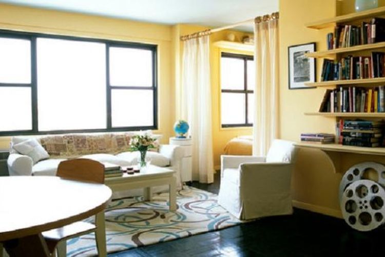 Apartemen tipe studio dapat ditata sedemikian rupa sehingga menjadi lebih lapang, bersih, dan gaya.
