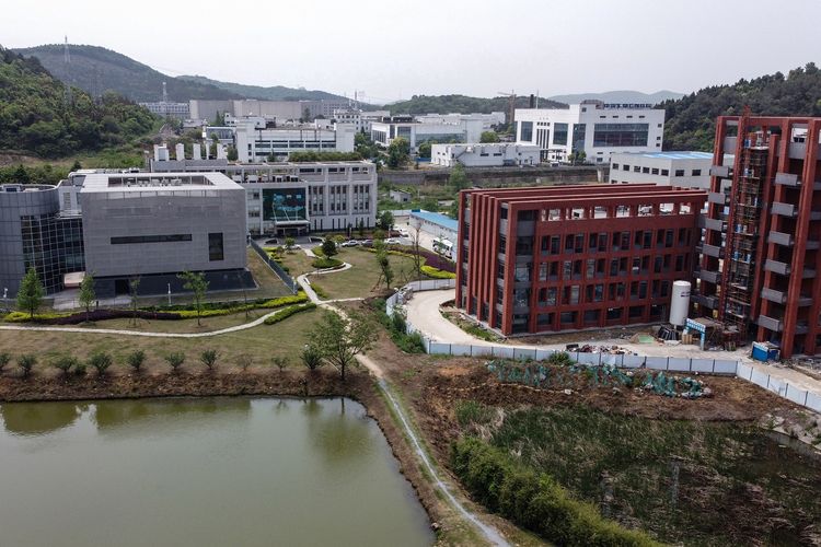 
Foto yang diambil pada 17 April 2020 menunjukkan kompleks laboratorium P4 di Institut Virologi Wuhan, Provinsi Hubei, China. Laboratorium ini adalah bank virus terbesar di Asia yang memelihara lebih dari 1.500 jenis virus.(HECTOR RETAMAL/AFP)
