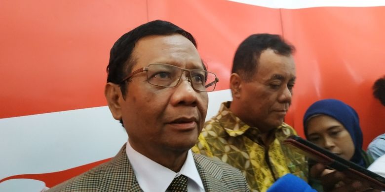 Menko Polhukam Mahfud MD di Kampus Universitas Indonesia, Depok,  Jawa Barat, Senin (17/2/2020). 