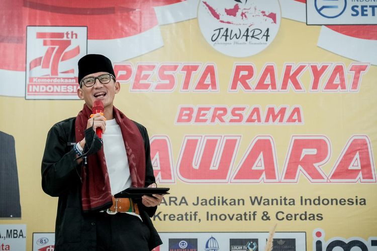 Menparekraf Sandiaga Uno dalam Pesta Rakyat Kota Bekasi di Bekasi Junction, Kota Bekasi, Kamis (18/8/2022)