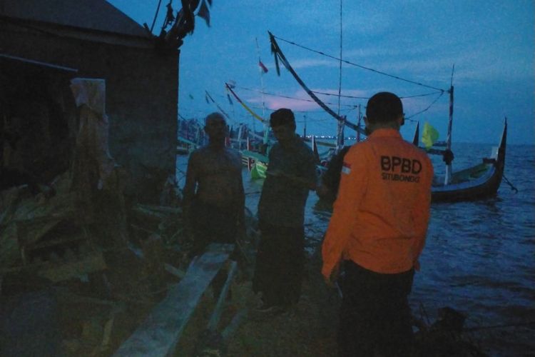 Lokasi banjir rob di Desa Jangkar, Kecamatan Jangkar, Kabupaten Situbondo pada Kamis (7/4/2024).