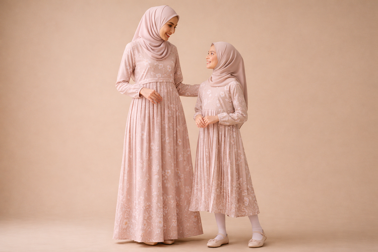 Gamis Flowy A-Line yang Anggun dan Nyaman