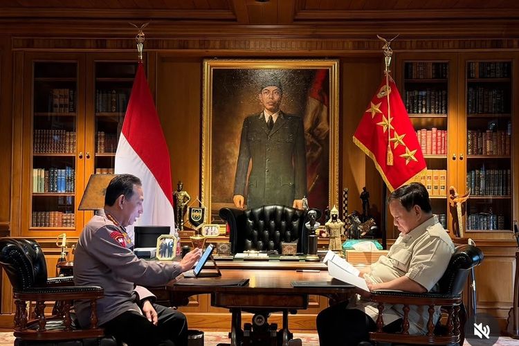 Prabowo Panggil Kapolri ke Hambalang, Bahas Keamanan Nasional Selama 1 Jam