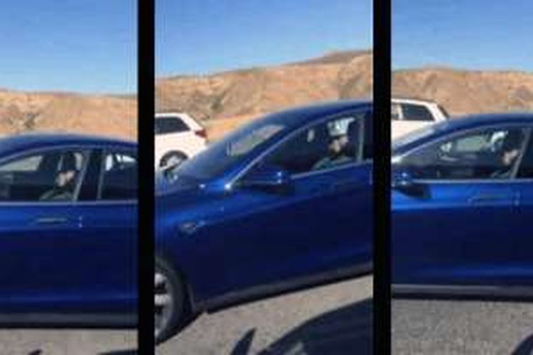 Pengemudi Tesla Model S tepergok tertidur saat mobil berjalan dengan sistem otonomos menyala. 