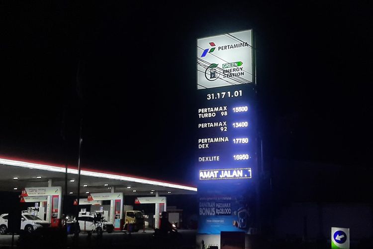 Daftar harga BBM Pertamina di SPBU Bekasi, Rabu (1/11/2023).