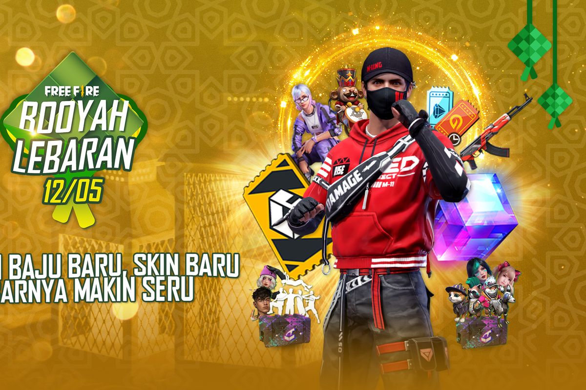 Ilustrasi beragam hadiah yang akan dibagikan Garena kepada pemain game battle royale Free Fire.